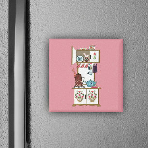 Imán Cocina retro vintage de cocción de cocción de cocc