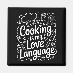 Imán Cocinar es mi lenguaje del amor, chef culinario y
