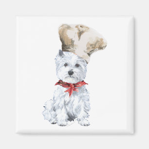 Imán Cocinero Terrier Blanco de West Highland