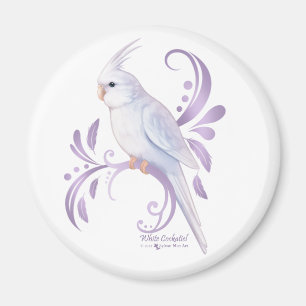Imán Cockatiel blanco