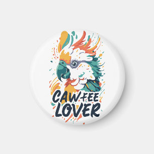 Imán Cockatoo Coffee Lover
