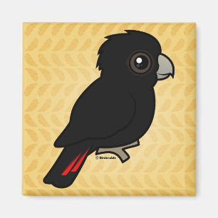 Imán Cockatoo negro Rojo-atado
