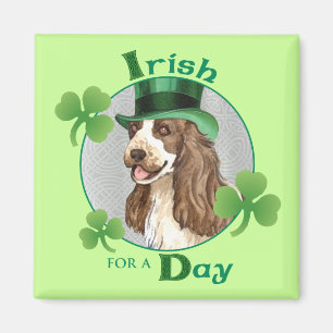 Imán Cocker inglés del Día de San Patricio