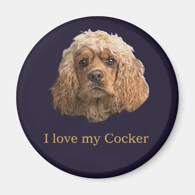 Imán Cocker spaniel (Frente)