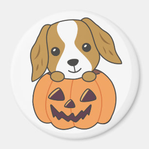 Imán Cocker Spaniel Calabaza Cute Perros Feliz Hallowee