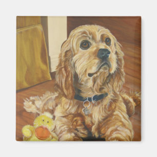 Imán Cocker spaniel de color de ante