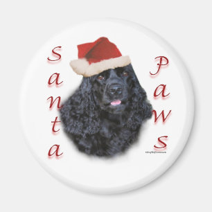 Imán Cocker Spaniel (negro) Santa Paws