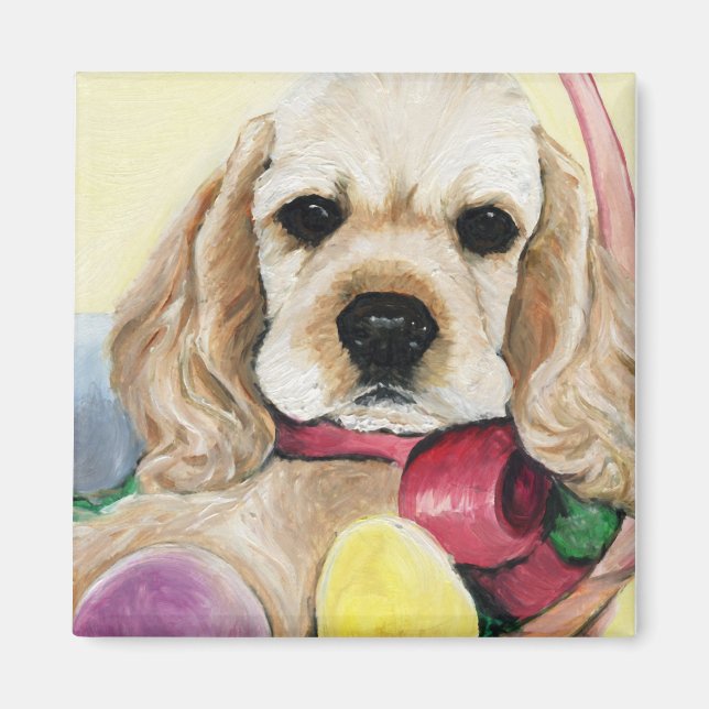 Imán Cocker Spaniel Puppy Easter Magnet (Frente)