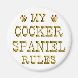 Imán Cocker Spaniel Rules Gold