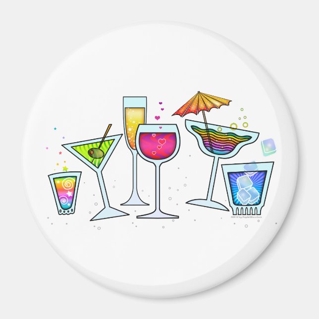 IMÁN COCKTAIL UP GLASSES MAGNET (Frente)