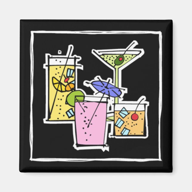 Imán Cocktail Variety Kitchen Magnet (Frente)