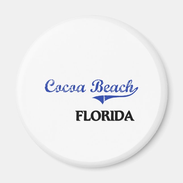 Imán Cocoa Beach Florida City Classic (Frente)
