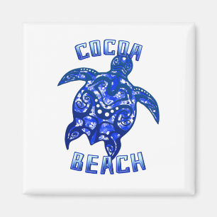 Imán Cocoa Beach Florida Vacuna Tortuga Tribal