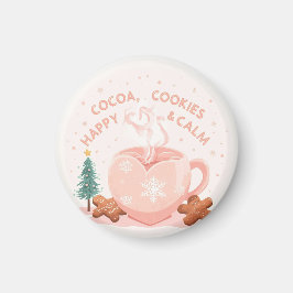 Imán Cocoa, Cookies & Calm – Pastel Christmas CoT-Shirt