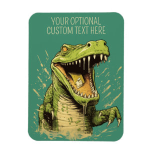 Imán Cocodrilo de texto personalizado