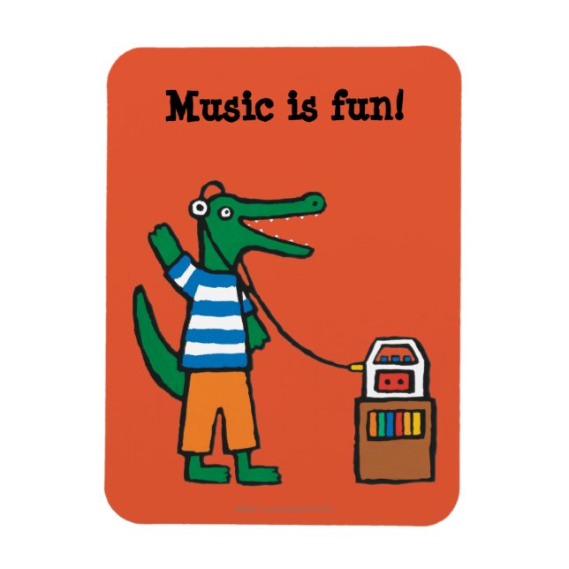 Imán Cocodrilo Guay escucha música (Vertical)