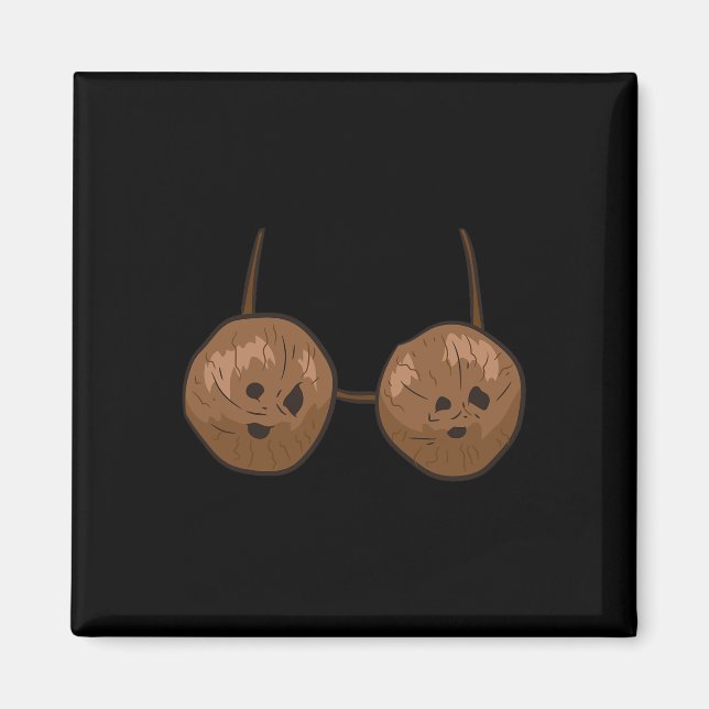 Imán Cocoteros de verano de coco Bra Fun Coconut (Frente)