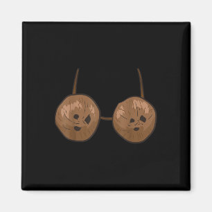 Imán Cocoteros de verano de coco Bra Funny Coconut