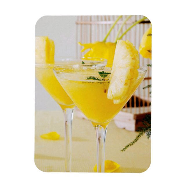 Imán Cóctel de Fresca de piña y jengibre (Vertical)