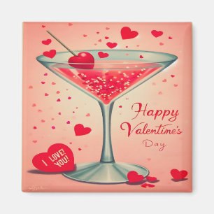 Imán Cóctel de Mid Century Valentine Martini