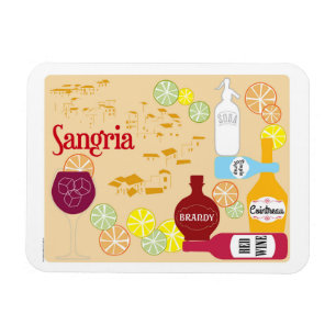 Imán Cóctel del vino rojo de la sangría