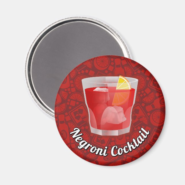 Imán Cóctel Negroni (Anverso/Reverso)