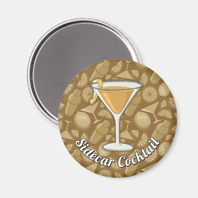 Imán Cóctel Sidecar (Anverso/Reverso)