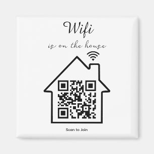 Imán Cód. WiFi QR Minimalista moderno