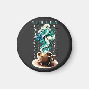 Imán Codificación y café: El arte de ensueño de los ent