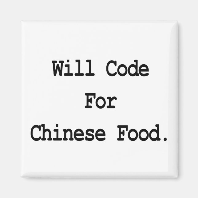 Imán codificaré por comida china (Frente)