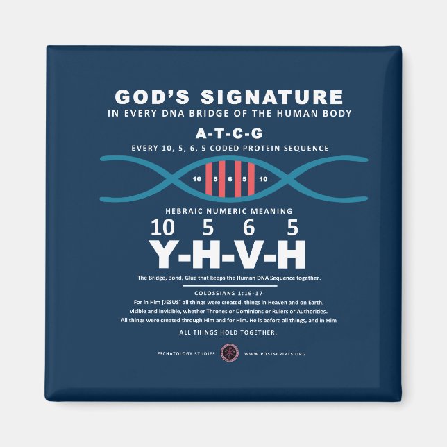 Imán Código ADN-YHVH (Frente)