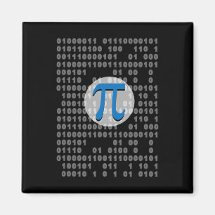Imán Código Binario De Pi Day Ascii Código 3.14 Símbolo