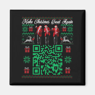 Imán Código De Baile Qr Trump Santa Trump Hacer Navidad