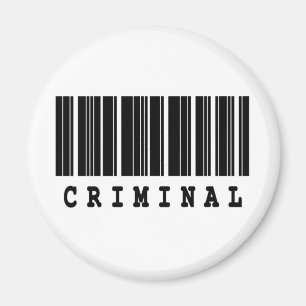 Imán código de barras criminal designe