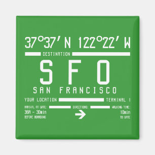 Imán Código del Aeropuerto de San Francisco