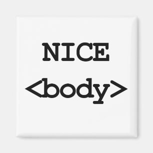Imán código html de cuerpo bonito