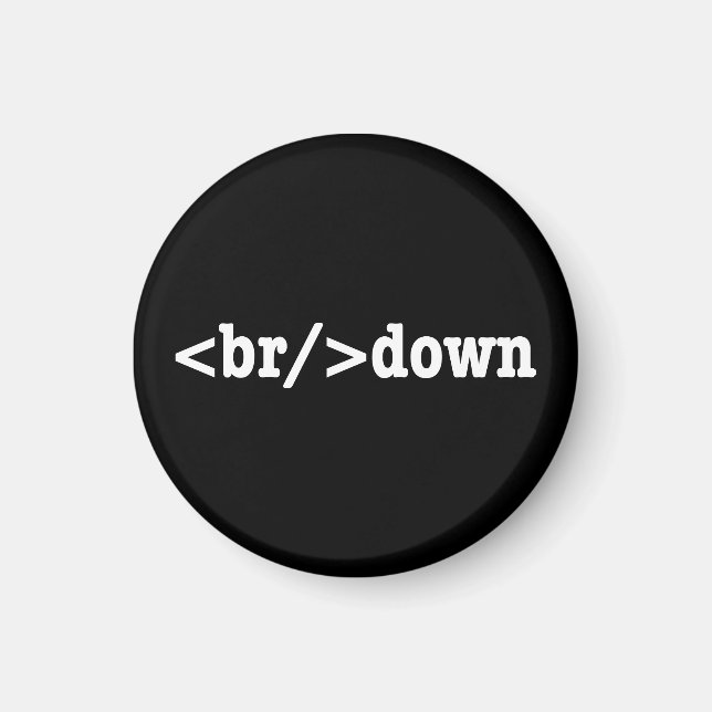 Imán código HTML de descomposición (Frente)