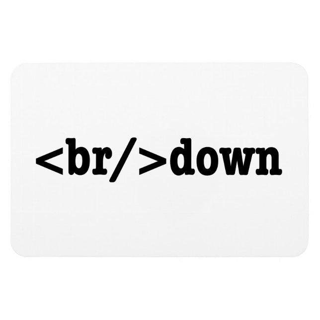 Imán código HTML de descomposición (Horizontal)