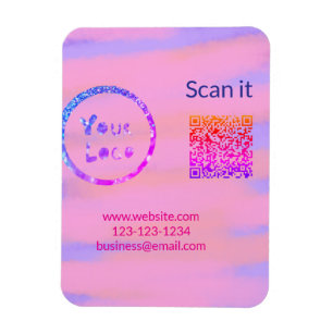 Imán código q r simple añadir logotipo código de explor