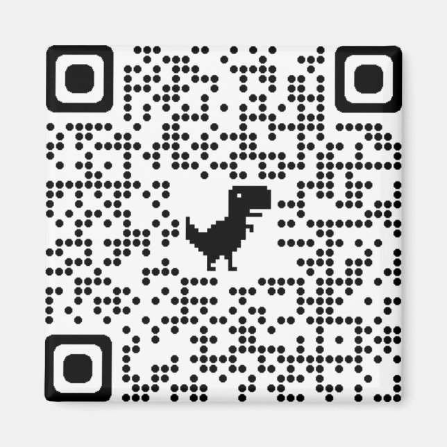 Imán Código QR a rickroll (Frente)