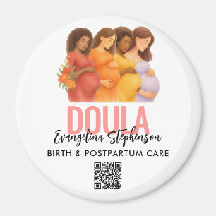 Imán Código QR Bonito Profesional Doula de Nacimiento P