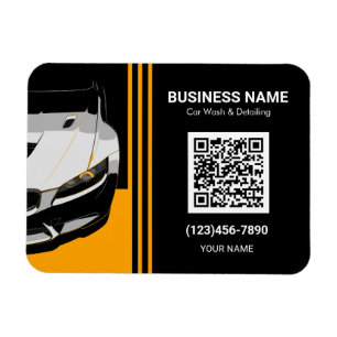 Imán Código QR de Auto Detailing y lavado de autos