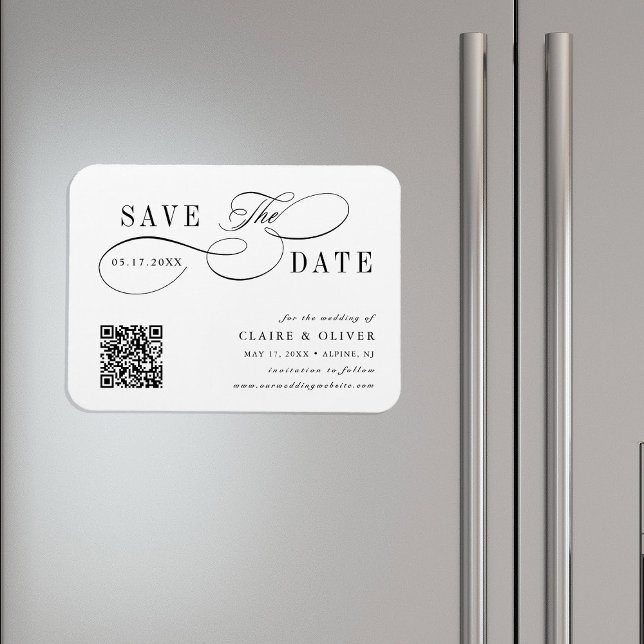 Imán Código QR de Caligrafía Romántica Giratoria Save t (Subido por el creador)