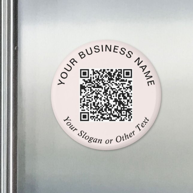 Imán Código QR de negocio Rosa Promocional (Business QR Code Sage Green Promotional Magnet)