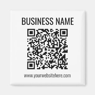 Imán Código QR de personalizable y nombre comercial