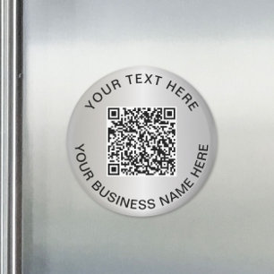 Imán Código QR de plata Promoción Empresarial