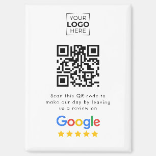 Imán Código QR de reseñas de Google para negocios