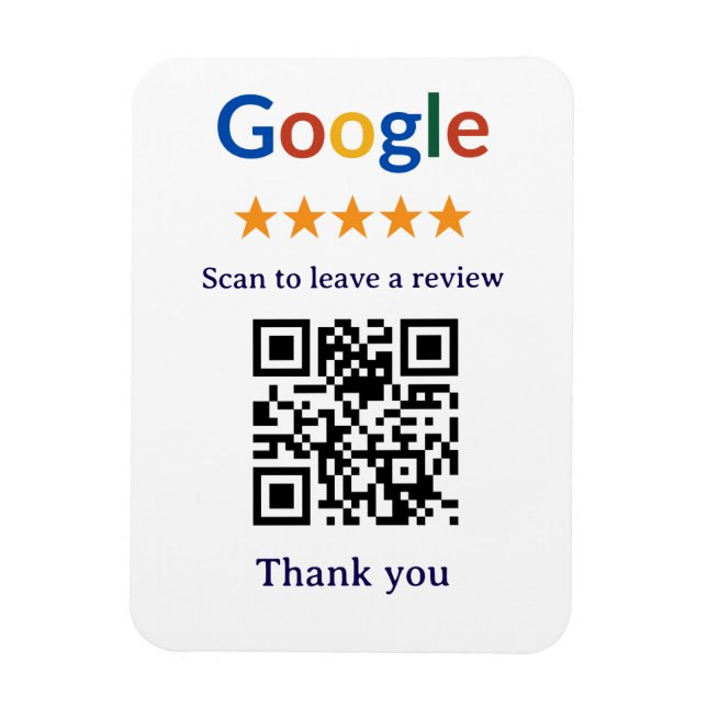 Imán Código QR de revisión de Google de negocio profesi (Vertical)