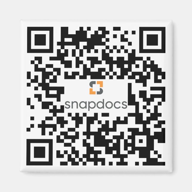 Imán código qr de Snapdocs (Frente)