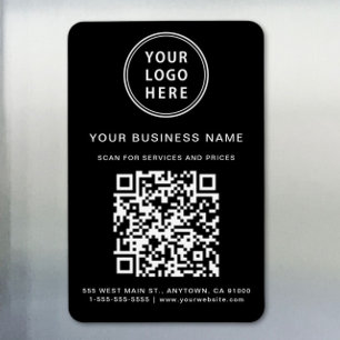 Imán Código QR del logotipo de la empresa Promocional N